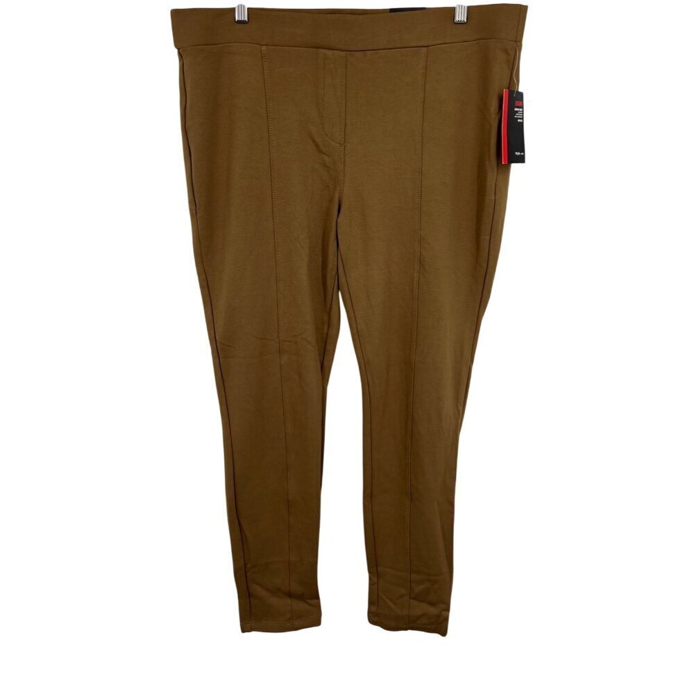 Style & Co Woman Ponte Legging 18W 18 Tobacco Mid Rise Comfortable Waist New